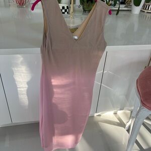 Elegant AFRM Ombré Beige and Pink Sleeveless Dress S
